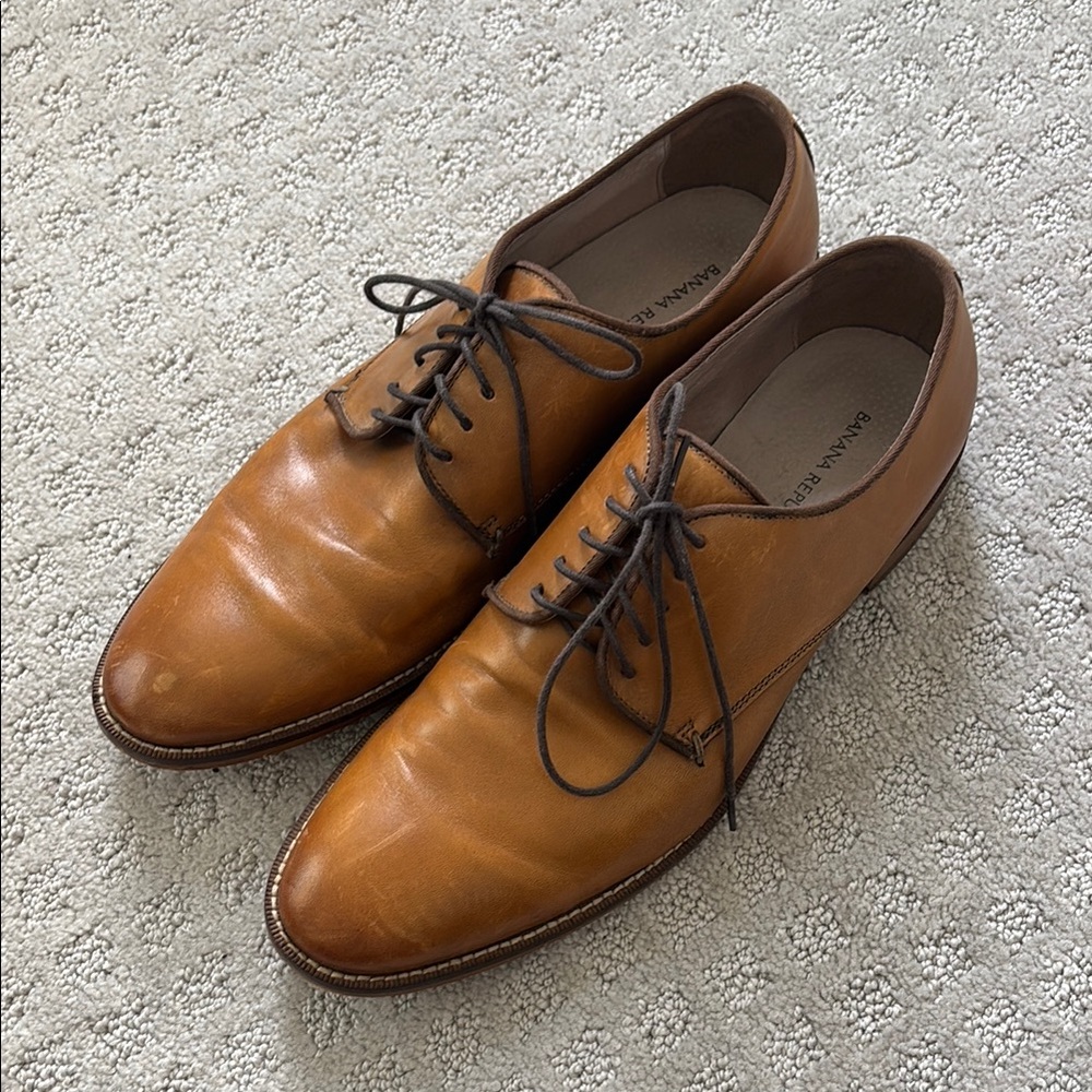 Carmel Brown Leather Dress Shoes
